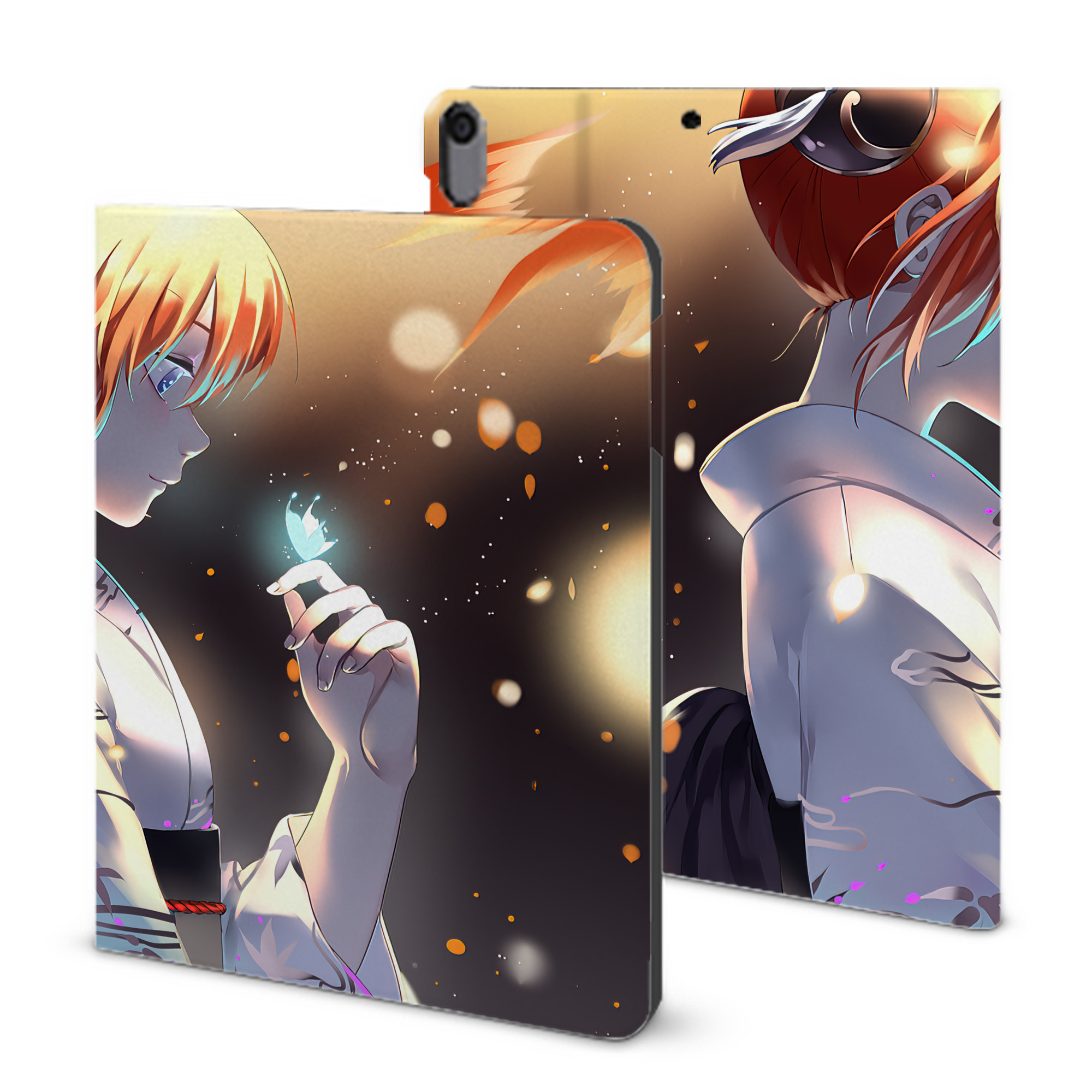 ぎんたま 坂田銀時（さかたぎんとき） 神楽 志村新八（しむら しんぱち） GINTAMA Sakata Gintoki Kagura Shimura Shinpachi IPad ケース ブック型 PUレザー TPU 耐衝撃 軽量 薄型 ペン収納なし 全面保護 IPad 各モデル対応